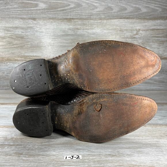 Vintage Tony Lama Men’s Python Snake Skin Cowboy Boots Style 8116 Size 11.5 - Picture 6 of 12